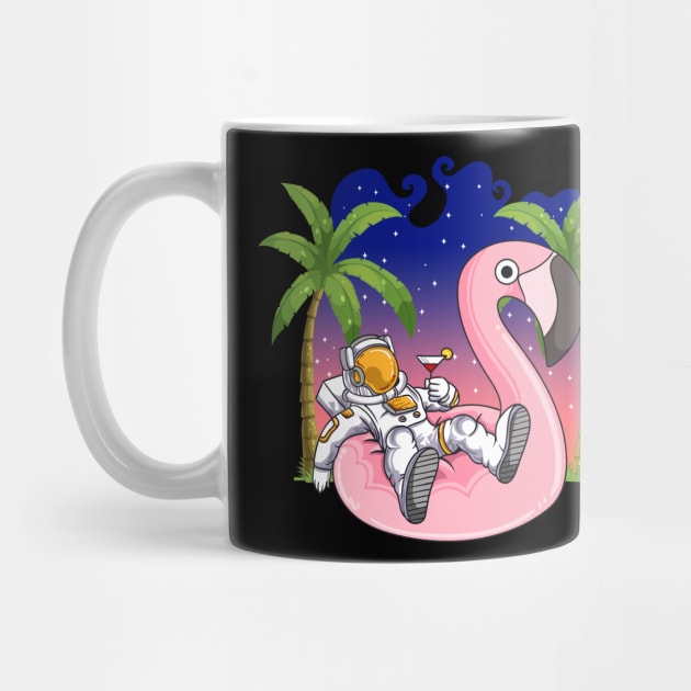 Astronaut Pool Space Gifts Men Kids Women Funny Flamingo by KsuAnn